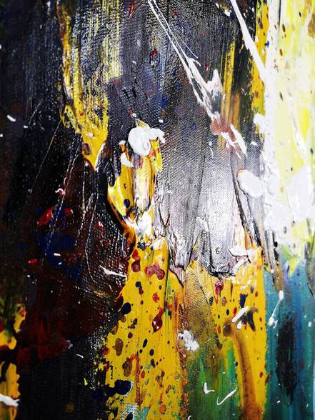 Brown Knife Abstract Canvas Artwork 2TAVK wall art